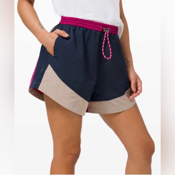 lululemon athletica Pants - Lululemon Evergreen Short
Ripened Raspberry / Cafe Au Lait / True Navy